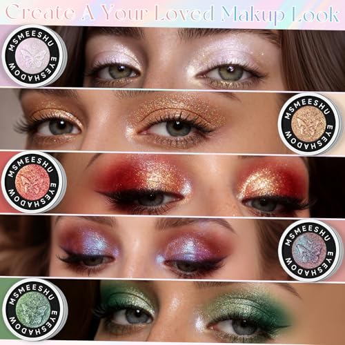 Mermaid Pink Holographic Glitter Eyeshadow Palette
