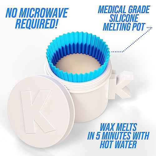 Kenashii Super Nose Waxing Kit | 100g Wax, 24 Applicators | No Microwave Required | Ear Hair Removal | For Men and Women | 12 Balm Wipes, Mustache Guards, Storage Bag