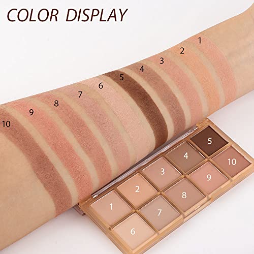 CAKAILA 10-Color Nude Eyeshadow Palette - Matte & Shimmer