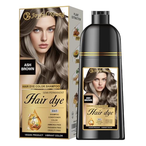 Ash Brown Hair Dye Shampoo 3-in-1 | Gray Coverage