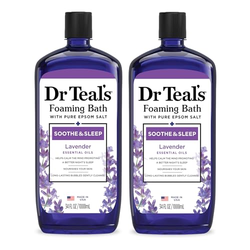 Dr Teal's Lavender Foaming Bath with Epsom Salt, 34 fl oz (Pack of 2)
