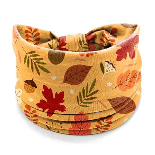 4Pcs Fall Headbands for Women - Thanksgiving Day Turkey Leaves Holiday Hair Bands, Autumn Festive Gift Hair Accessories (Maple)