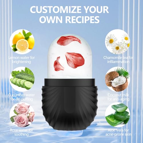 Ice Roller for Face & Eyes | Silicone Reusable Facial Roller