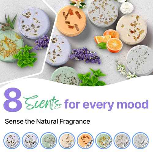 Shower Steamers Aromatherapy BLRIET 8 Pack Gifts for Women Stocking Stuffers Birthday Christmas White Elephant Gifts for Adults Her Mom Him Home Spa Gym Natural Essential Oil Travel Essentials