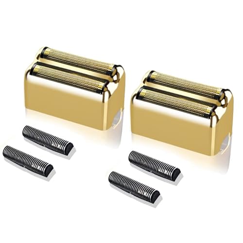 Replacment Foil and Cutter for Babyliss Pro MetalFX Double Foil Shavers Head£¬2 Count,Gold