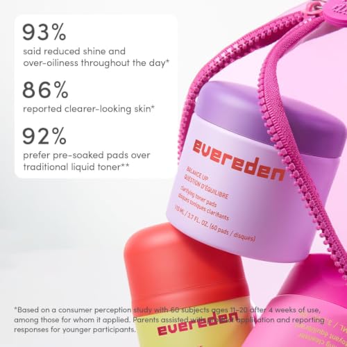 Evereden Preppy Teen Skincare Set - Face Wash, Moisturizer & Toner