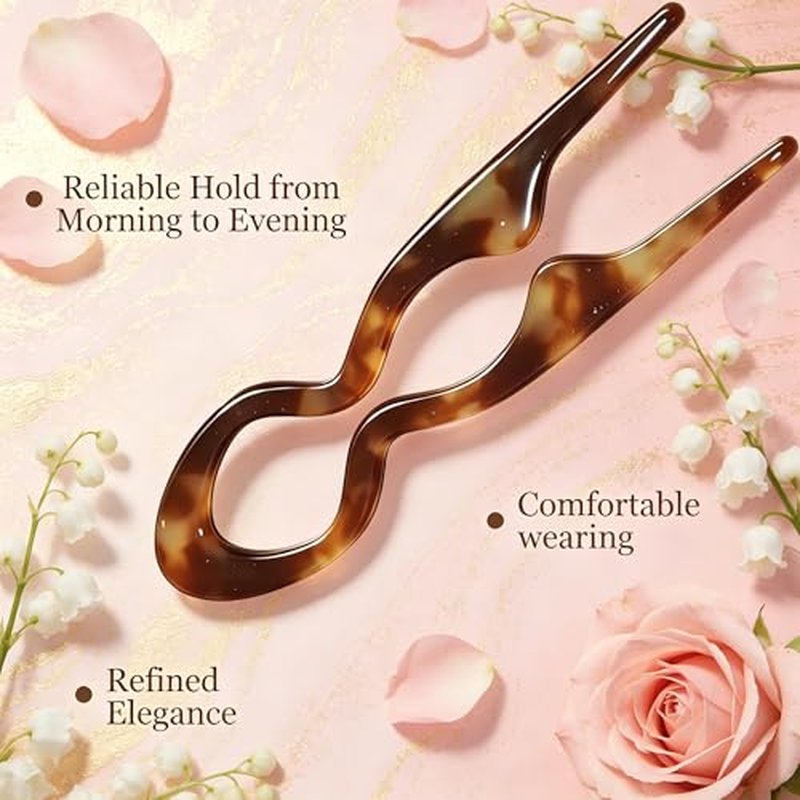 Prestige French Hair Pins for Women - 3 Pack Updos & Buns