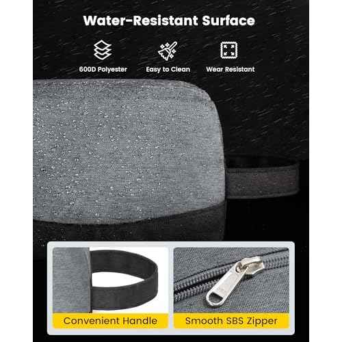 Vorspack Travel Toiletry Bag - Water Resistant Toiletry Bag for Men Small Travel Bag for Toiletries, Accessories - Black