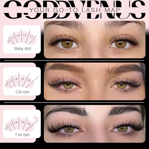 Goddvenus D Curl Plush Lash Clusters - Natural Wispy Extensions