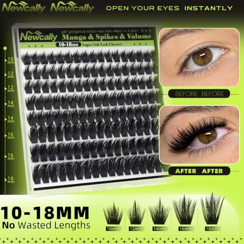 Manga Lash Clusters Spiky Eyelash Extensions 10-18MM D Curve