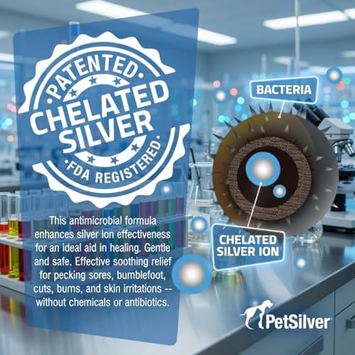 PetSilver Chicken Wound Spray - Natural Healing Solution for Birds
