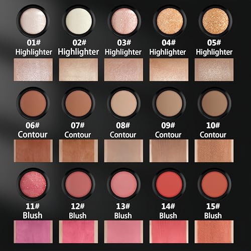 MAEPEOR Cream Blush Stick 15 Colors Lightweight Blendable Contour Highlighter Blush Stick Long Lasting Waterproof Blusher Pen (Blusher 12)