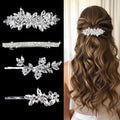 Rhinestone Bridal Hair Clips - 4 Piece Pearl Wedding Set