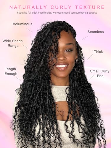 100% Human Braiding Hair for Boho Braids - Curly Bulk 100g