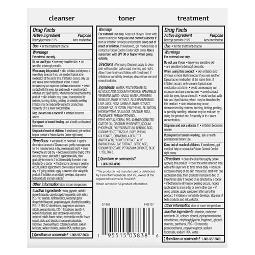 Amazon Basics 3-Step Acne Remedy System Kit - Cleanser, Toner & Treatment