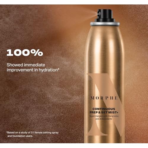 Morphe Complete Setting Duo - Continuous Prep & Set Setting Spray 2.8 oz, Continuous Setting Mist 2.8 fl oz, Long-Lasting Hydrating Makeup Finish