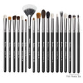 Bueart Design Professional grade 16Pcs Eye Makeup Brush Set with Natural Horse Goat hair,High Elastic Synthetic, Eyeshadow Brushes for Eyeliner,Blending,Eyebrow,Concealer