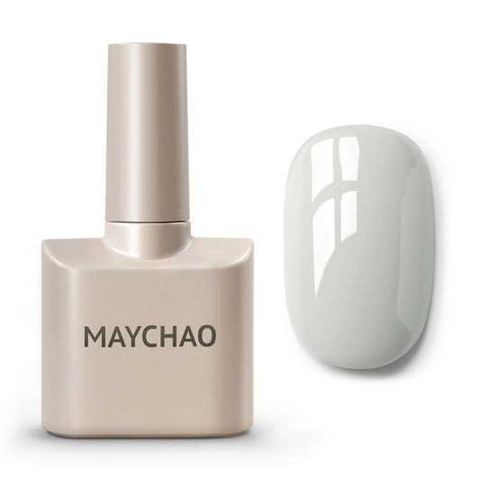 MAYCHAO 15ML Gel Nail Polish 1Pc Light Grey Gel Polish Soak Off UV LED Nail Polish Nail Art Starter Manicure Salon DIY at Home, 0.5 OZ