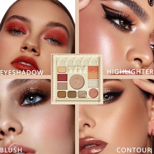 K'APEINE 10-Color Eyeshadow Palette - Matte & Glitter All-in-One