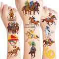 96 PCS Horse Racing Temporary Tattoos for Kids