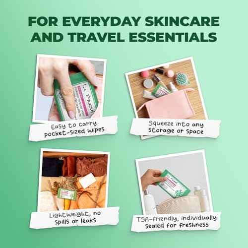 LA Fresh Makeup Remover Wipes with Vitamin E - Make up Remover Wipes for Face, Eyes, Lips - Face Wipes Travel Essentials - Case of 50ct Makeup Wipes