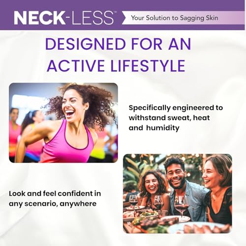 NECK-LESS Face Lift Strips - 16-Hour Waterproof Jawline Tape (25 Strips)