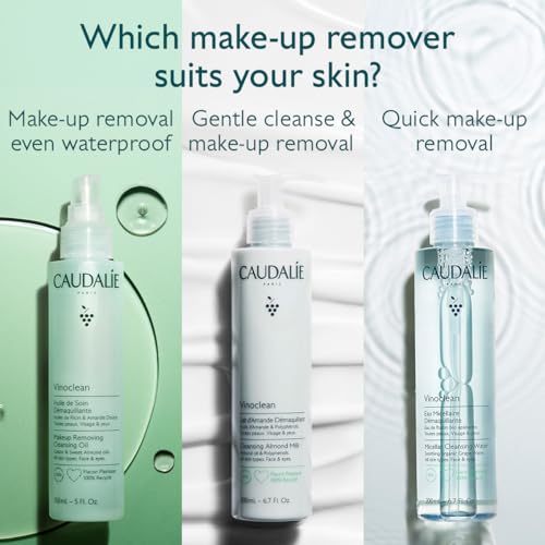 Caudalie Vinoclean Makeup Removing Cleansing Oil 5 Fl Oz - Nourishing & Waterproof Makeup Remover