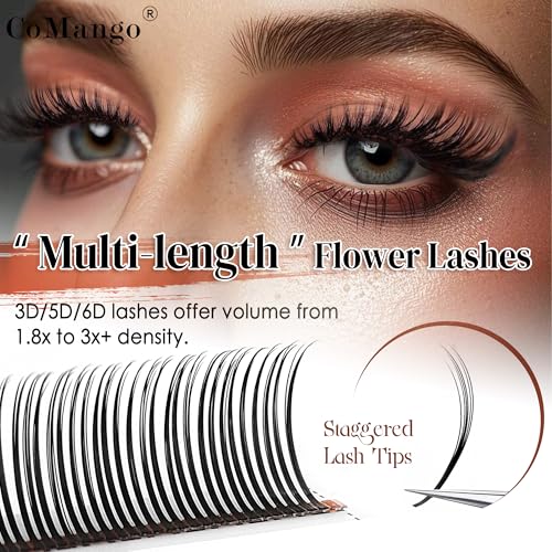 CoMango 5D Flower Spike Lash Extensions - Natural Volume