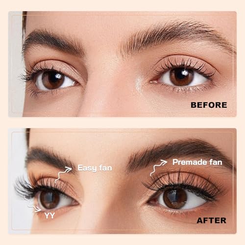 DIY Eyelash Extensions Kit with Glue & Tweezers