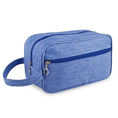 Toiletry Bag, Large Capacity Travel Bag for Toiletries, Waterproof Oxford Fabric Toiletry Organizer for Travel, Business Trips and Daily Use, Travel Essentials for Men or Women (Light Blue)