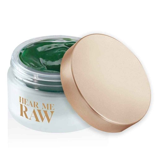 HEAR ME RAW The Brightener with CHLOROPHYLL+ | 10 Minute Plant-Based Rinse-Off Facial Mask for Firmer, Brighter, and Younger-looking Skin | Reduces Fine Lines and Wrinkles | (2.5 Oz)