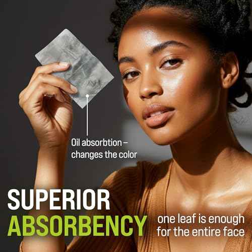 Natural Oil Blotting Sheets for Face with Bamboo Charcoal - 4pk/400 Makeup Friendly Oil Absorbing Sheets for Face - Blotting Papers for Oily Skin