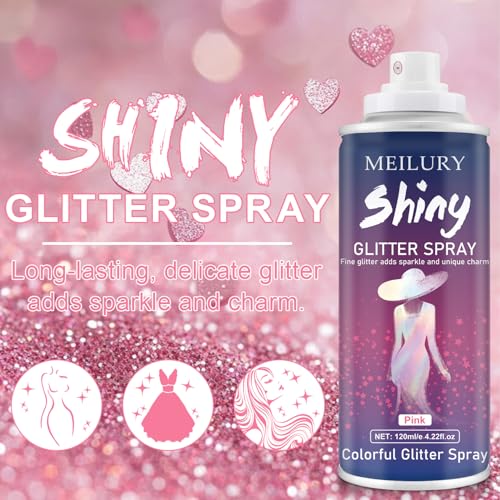 Holographic Glitter Hair and Body Spray - Meilury Shimmer Highlighter