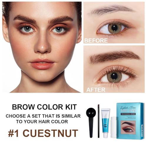 Chestnut Eyebrow Color Kit | 4-6 Week Waterproof Brow Dye
