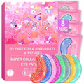 Eye Masks (8 Pairs) - Travel Essentials - Under Eye Patches for Dark Circles, Puffiness, Fine Lines with Collagen, Revitalises and Refreshes Your Skin, Bridesmaid Gifts for Her