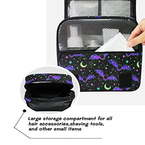 Hanging Toiletry Bag Magic Galaxy Bat Makeup Bag Travel bag for Toiletries Portable Toiletry Organizer Bags Toiletry Bag for Women Men, Travel-Essentials Toiletry Bag
