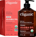 Organic Jojoba Oil 16oz - 100% Pure & Cold Pressed Moisturizer