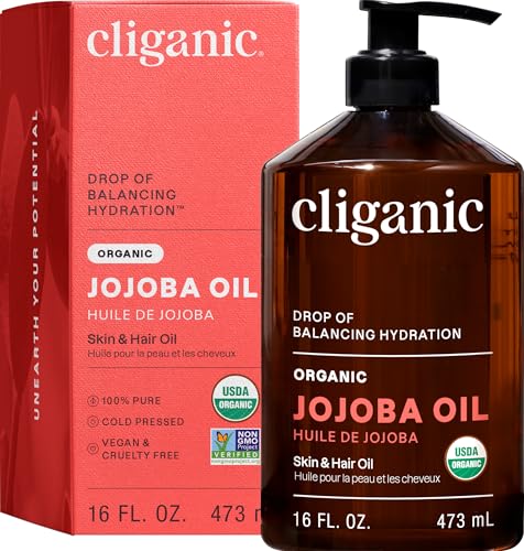 Organic Jojoba Oil 16oz - 100% Pure & Cold Pressed Moisturizer