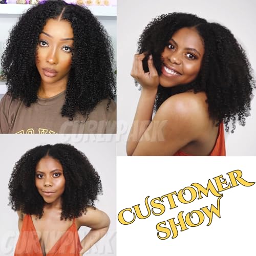 Afro Kinky Curly Crochet Hair Extensions 100% Human Hair 18 Inch