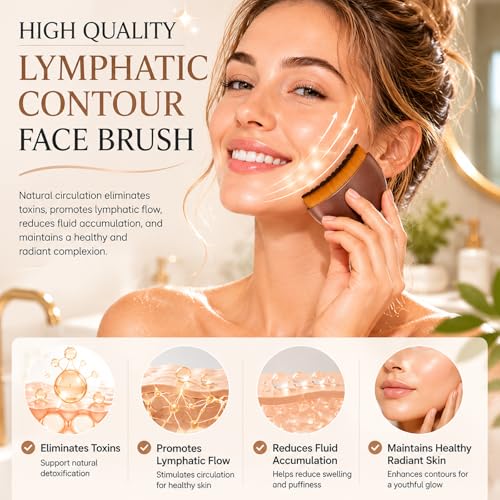 Large Lymphatic Face Brush for Contouring & Relaxation - 2 Pack