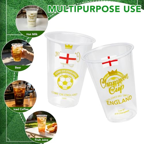 Champion Cups 18 oz - 24 Count England Soccer Party Cups