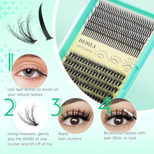 30D Cluster Lash Extensions D Curl 12-22mm Natural Spiky