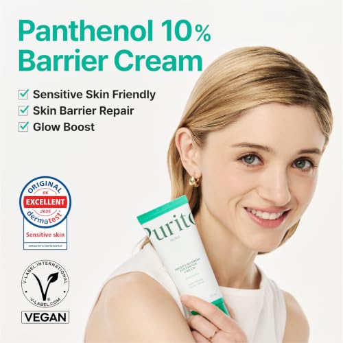 PURITO Panthenol 10% Barrier Cream for Sensitive Skin, 3.38 fl oz - Soothing & Repair