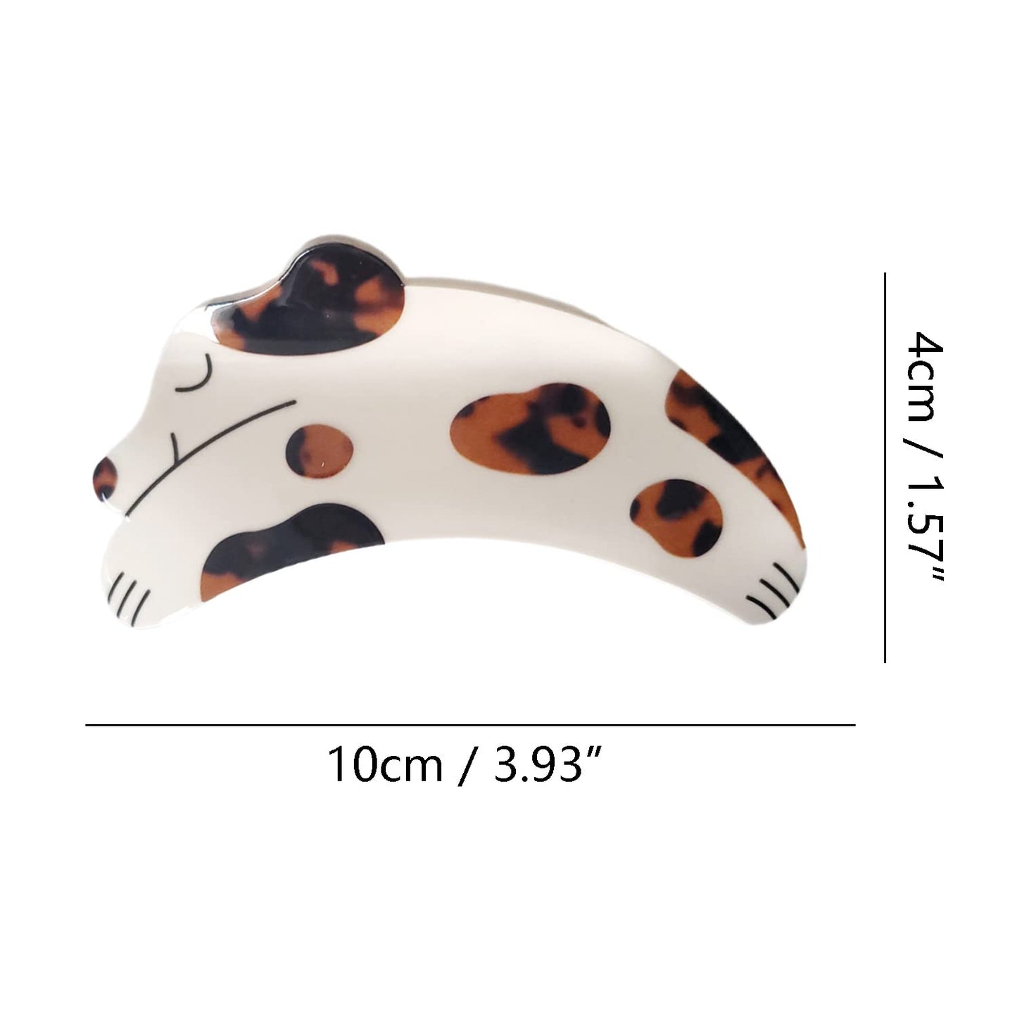 Cute Spotted Dog Shaped Hair Clips and Claw Clips for Women - EVA, Brown