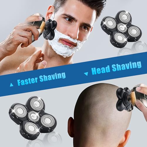 4 Pack Shaver Replacement Blades Compatible with Freedom Head Shaver,Head and Face Electric Razor Shaver Head