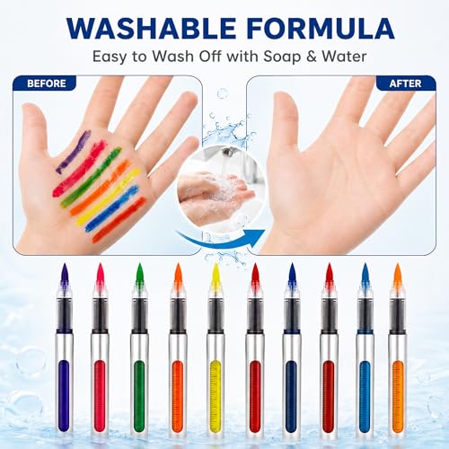 10 Color UV Neon Body Markers - Face & Body Paint for Festivals & Halloween - Variation 01