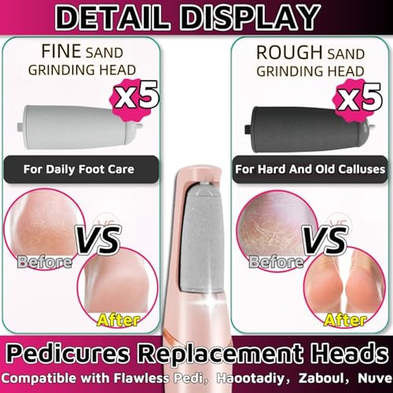 10-Pack Electric Pedi Callus Remover Replacement Heads