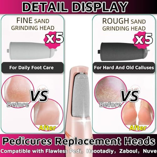 10-Pack Electric Pedi Callus Remover Replacement Heads