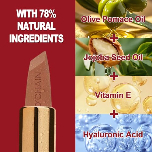 O'CHAIN Nude Matte Lipstick - Long Lasting, Vegan & Cruelty-Free