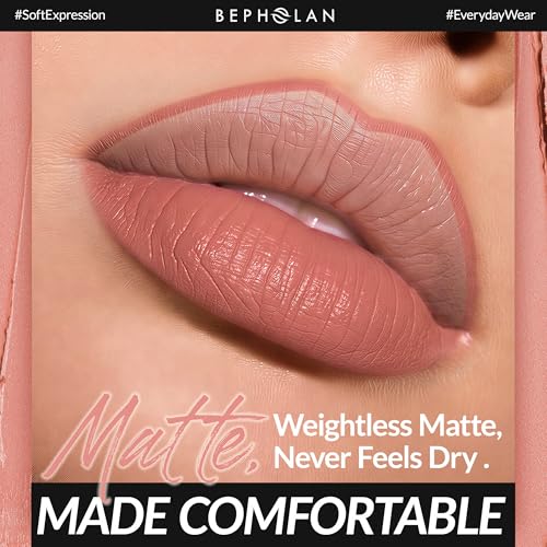 BEPHOLAN Liquid Lip Liner Waterproof - 24HR Matte Lipliner Pen (Nude Pink)